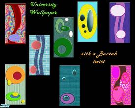 Sims 2 — University Wallpaper with a Buntah twist by buntah — If anyone could take that new University wallpaper and make