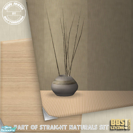 Sims 2 — Straight Naturals set, Pot decoration by BetterbeSim — The perfect deco substitute for non-plant lovers. Pot