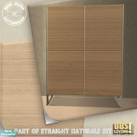 Sims 2 — Straight Naturals set, Dressoir by BetterbeSim — The perfect dressoir, right size, right materials, right look.