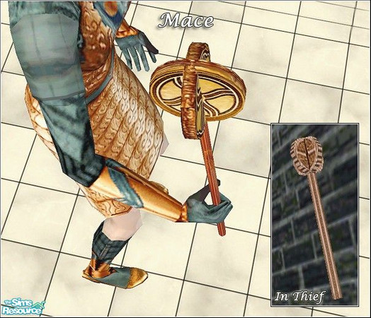 Sims 2 — As Seen In Games - Pack1 - Mace by Daislia — Original idea is from game \"Thief\", Mechanist\'s Mace.
