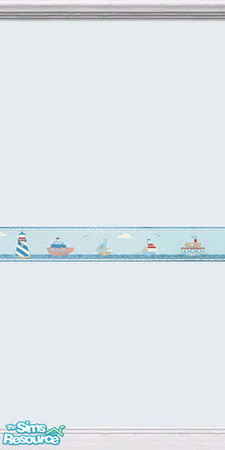 Sims 2 — Nautical Themed Nursery Set Wall white w by cemre — This complete nursery set for babies and tots provides a