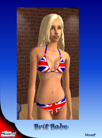 Sims 2 — Brit Bikini by moet — For your Brit Babe Sim! Union Jack also on back of bikini bottoms.