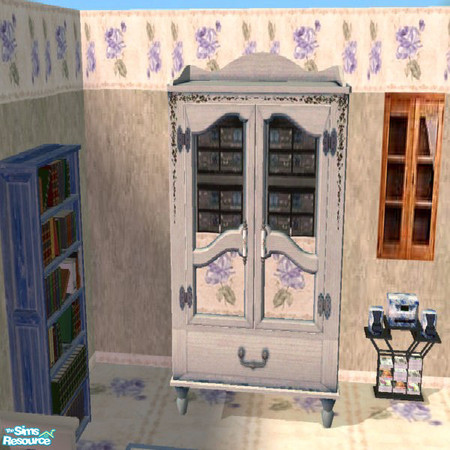 Sims 2 — Blue Rose Sound System Cabinet by lindakelly — This cabinet consist of glass doors with a sound system in it. Of
