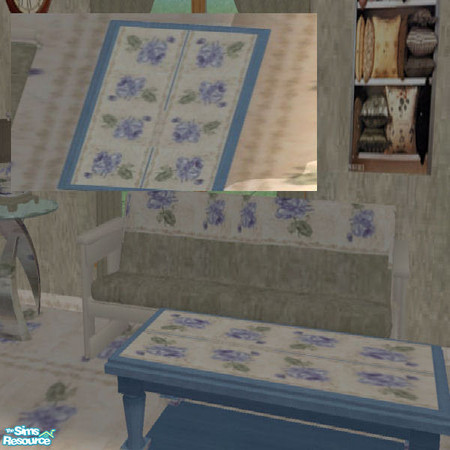 Sims 2 — Blue Rose Coffee Table by lindakelly — Part of the Blue Rose Living Room Collection