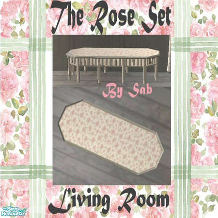 Sims 2 — Rose Collection Coffe Table Base by Sab — Rose Collection Coffe Table Base (Curtains, floor & wall found