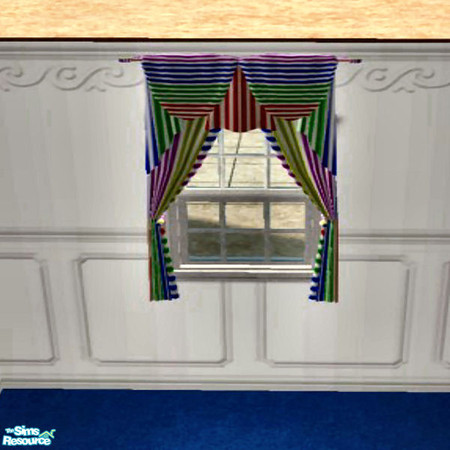 Sims 2 — Candy Striped Curtains by Phadrae — Here's the curtains for my Candy Striped bedroom set-hope you like them!