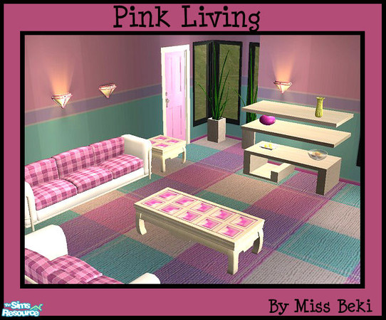 Sims 2 — Pink Living Lounge Setting by miss_beki — Pink Living Lounge Setting by Miss Beki.
