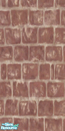Sims 2 — Shiny red brick by nicholebussell — Shiny red brick wall