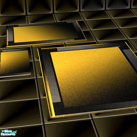 Sims 2 — Gold Retro Rugs, Doormat by ChazDesigns — Gold retro style rugs. Includes all three. Enjoy!