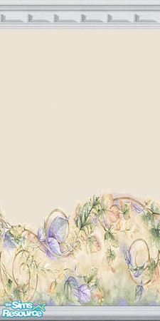 Sims 2 — Leaf Scroll by Lorah — This is soooooo pretty in the game. Flowers and leaves scrolled in colors of peach,