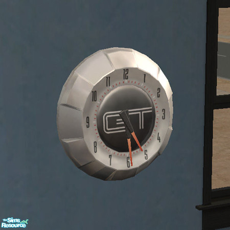 Sims 2 — Mustang GT Clock by Toddfx — Inspired by the 2005 Ford Mustang GT, this clock takes the shape of the GT logo.