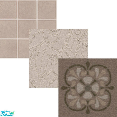 Sims 2 — Taupe Floor Set by TSR Archive — Carpet, tile & rug. Matches Maxis' "Totally Taupe" walls.