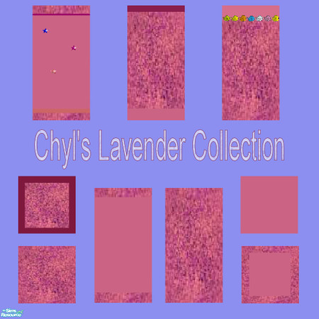 Sims 2 — Lavender Collection by chyl — Collection of various lavender designed walls and floors. Comes with 2 different