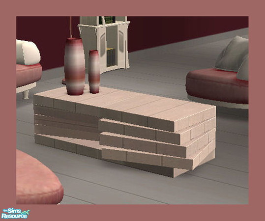 Sims 2 — Basic Living Coffee Table by SSilver — Part of my Basic Living Set.