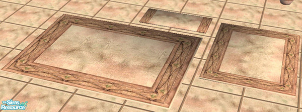 Sims 2 — bamboo rug (3x4) by TSR Archive — If you have all of Echo's rug meshes the texture will show up under 3x4, 2x3