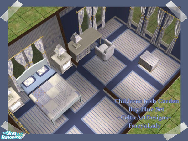Sims 2 — Childrens Irish Garden Boy Blue Set by Fraeyalady02 — This Room set comes from one of the quilt patterns my