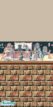 Sims 2 — The Bar 3 by Lorah — Partying borders on going to the dogs. Treat yourself to this canine border, tan paint and