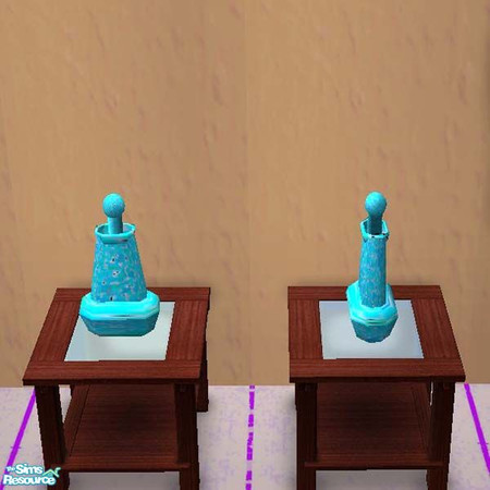 Sims 2 — Light Blue Sparkly Bottle Vase by buntah — This is a recolor of the Red Marble vase that is the base mesh for