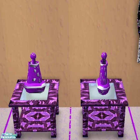 Sims 2 — Purple Bottle Vase by buntah — This is a recolor of the Red Marble vase that is the base mesh for this set. You