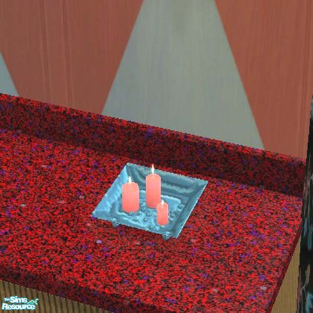 Sims 2 — Blue chrome candle tray by buntah — This is the tray for the candles in my Dinner Is Served dining room set.