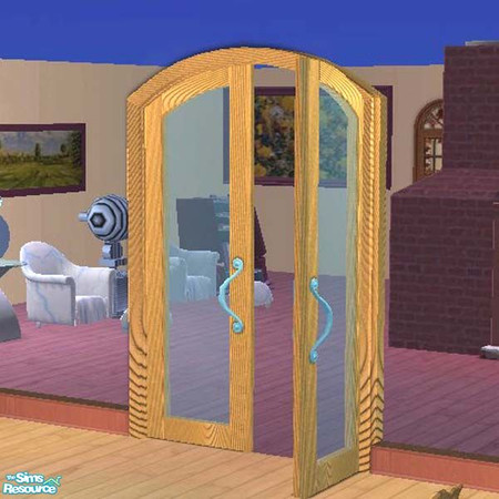 Sims 2 — Light wood door HANDLES by buntah — These are the blue handles for the door that is part of my Dinner Is Served