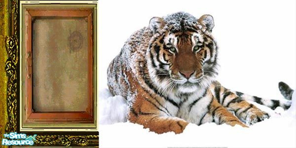 Sims 2 — Big Cats Painting 14 by MidnightRose — Part of a 16 painting collection. Based on the "In the