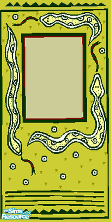 Sims 2 — Snake Wall by Iceman721 — This wall has a light green color design with hand drawen snakes with a frame boarder