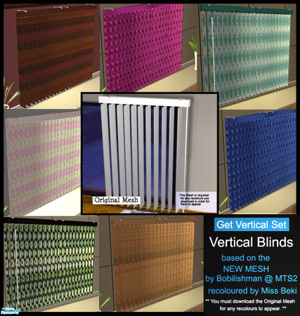 Sims 2 — Mid Length Verticals by miss_beki — Mid Length Verticals. These are based on an Original Mesh by Boblishman @