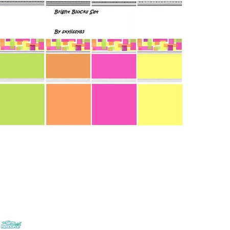 Sims 2 — Bright Blocks Set by sxylissy83 — I hope you like it, feel free to PM me or sign my guestbook!