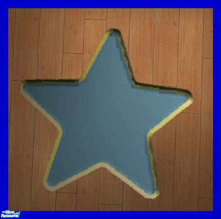 Sims 2 — Shaped Rug:  Blue Star by SSilver — Part of my Shaped Real Rug Set. Please download the the mesh needed for
