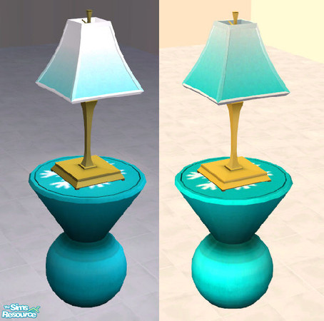 Sims 2 — Snowflake lamp by oldmember_silkenbutterfly — The Ilistara lamp, painstakingly dyed one dip at a time to capture
