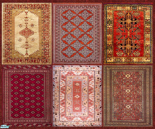 Sims 2 — Nepal rugs by Helena — Six fine hand made rugs from Nepal