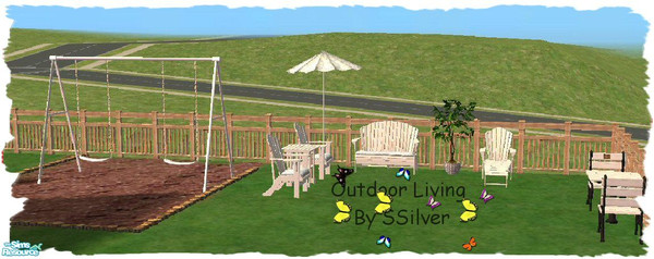 Sims 2 — Outdoor Living by SSilver — It's almost springtime, so it's time to get some nice outdoor furniture! Included in