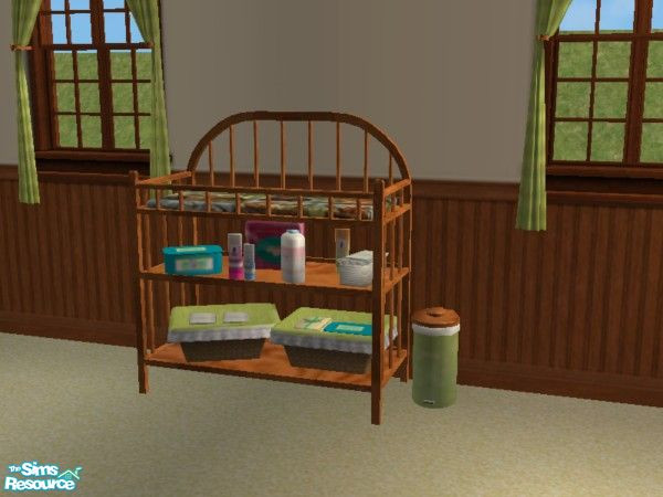 Sims 2 — Fishing Bear Changing Table by toriamos — Changing table for the Fishing Bear Nursery Set.