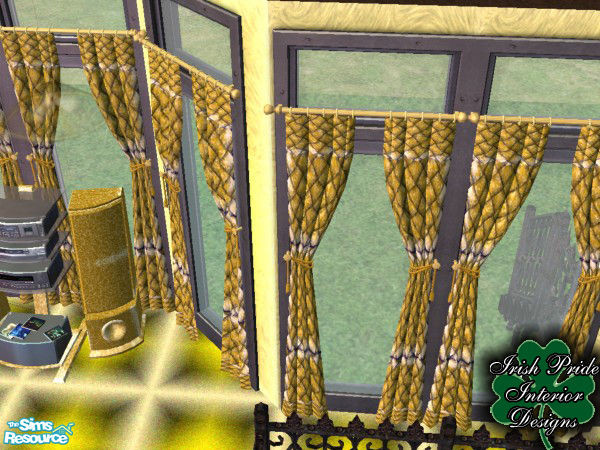 Sims 2 — Rock Star Curtains by Irish Pride — The Rock Star Curtains, part of the Rock Star Living Room. By Irish Pride
