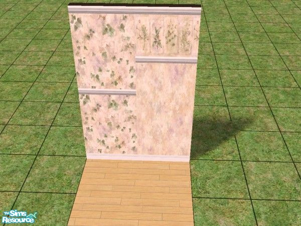 Sims 2 — Botanical Set by stitchy — Two botanical inspired walls.