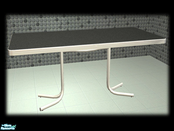 Sims 2 — 50s Retro Kitchen - Table - Black by Shakeshaft — Part of the first recolour set of the 50\'s Retro Kitchen in