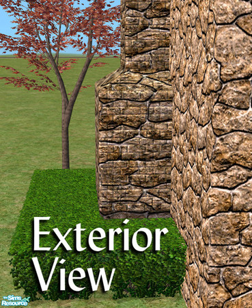 Sims 2 — Fireplace Stone Exterior by dancingaphrodite — Replaces the smooth brick exterior. Place fireplace, click on the