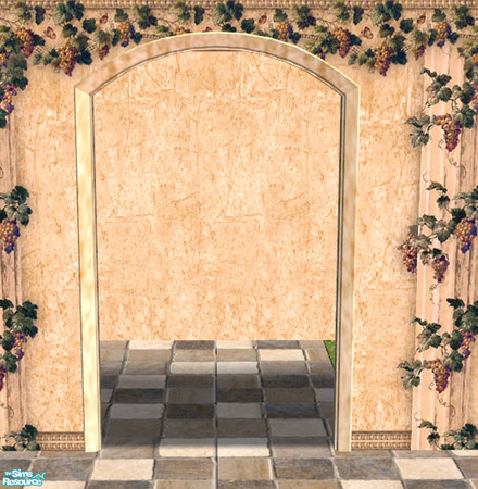 Sims 2 — Stone Arch by dancingaphrodite — Made to coordinate with our Age of Grace Wall treatments.