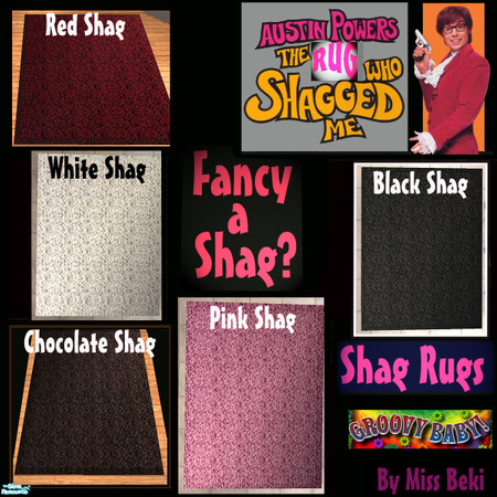 Sims 2 — Shag Set by miss_beki — A Set of Shag Rugs from the original Mesh By Echo & Windkeeper. In order for these