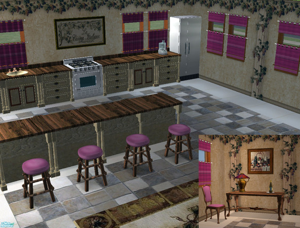 Sims 2 — The Children of Dionysus by dancingaphrodite — Reminiscent of vineyards and the proud tradition of wine making,