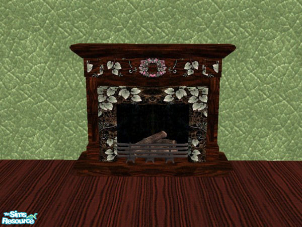 Sims 2 — Green Victorian Living room set fireplac by Cori27 — Part of the Green Victorian Living room set.