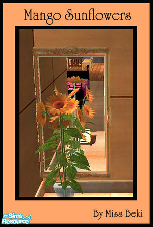 Sims 2 — Mango Coloured Sunflowers by miss_beki — Mango Coloured Sunflowers. Part of the Mango Crush Bathroom Collection