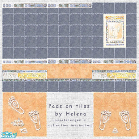 Sims 2 — Pads on tiles by Helena — Tiles with original details