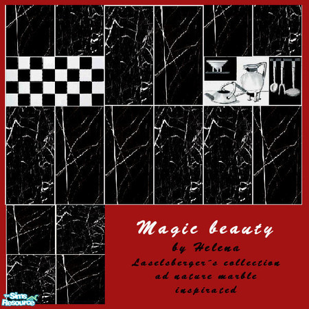 Sims 2 — Magic beauty by Helena — Black nature marble and super details - no comment ... 