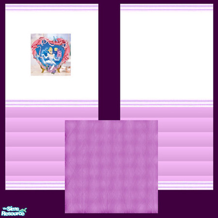 Sims 2 — Cinderella set by Astarta — A pink cinderella set for girls bedroom or playroom