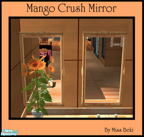 Sims 2 — Mango Crush Mirror by miss_beki — Mango Crush Mirror. Part of the Mango Crush Bathroom Collection by Miss Beki.