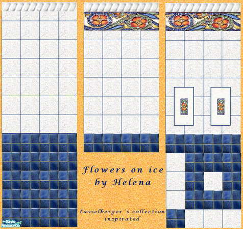 Sims 2 — Flowers on ice by Helena — Warm colored flowers on the cold white walls.
