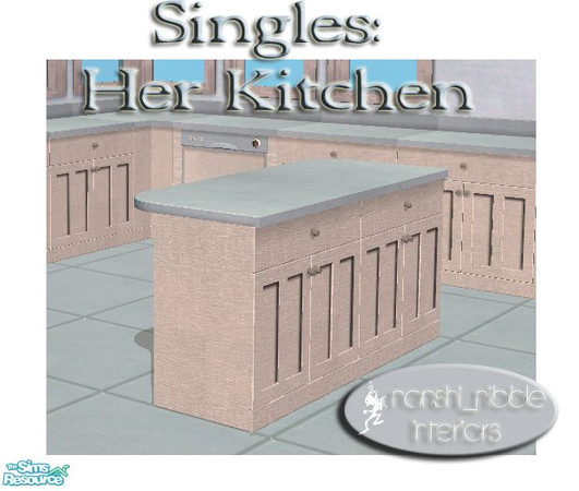 Sims 2 — Singles - Her Kitchen counters by TSR Archive — .