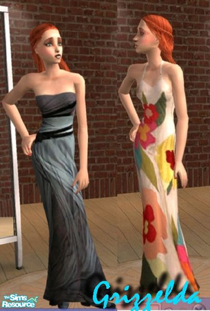 Sims 2 — Tribute to Fashion Week by Grizzelda — These two teen formals are a tribute to the New York Olympus Fashion